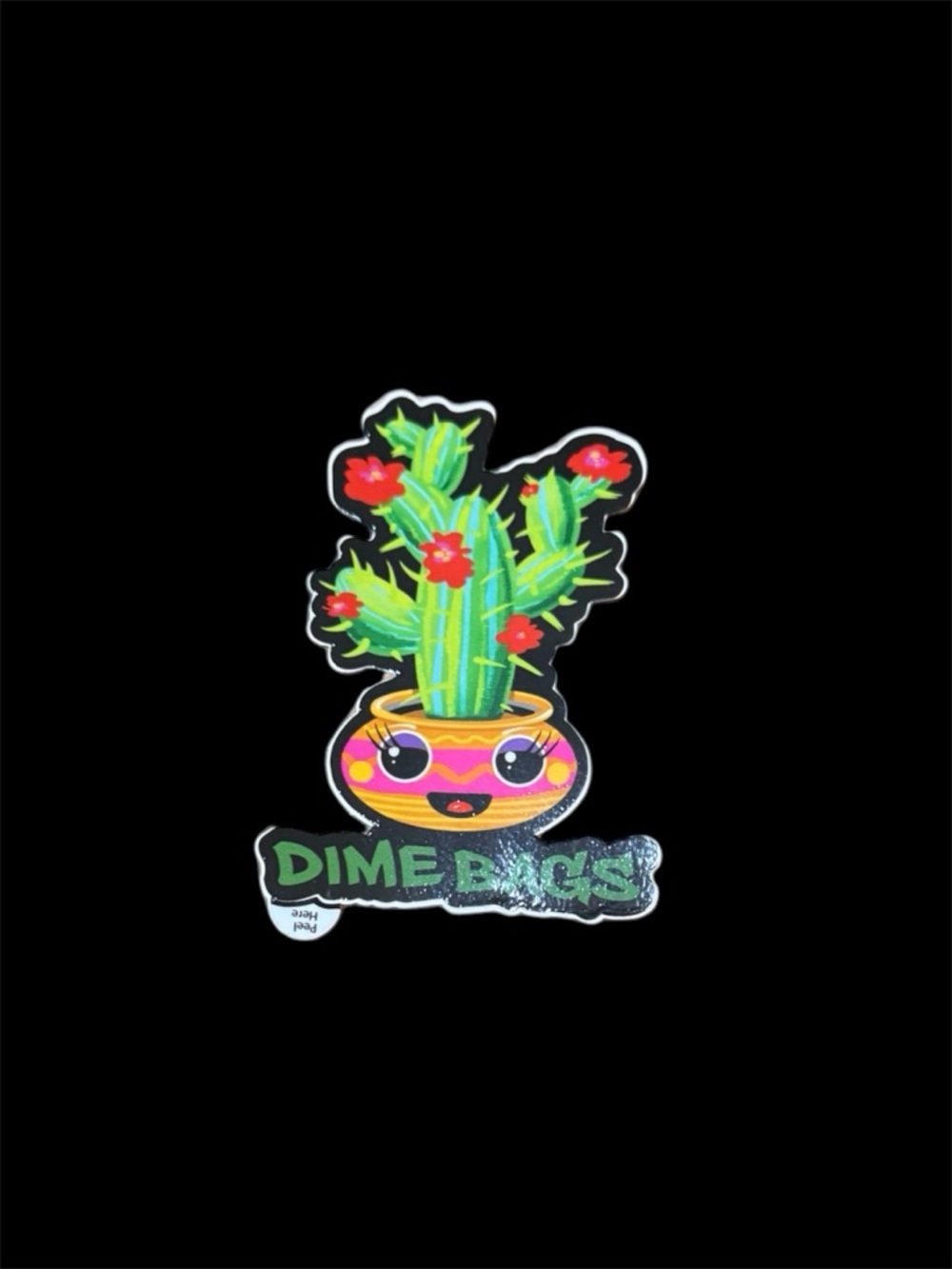 Dime Bags limited edition September Sticker of the Month 2021 Cactus Sticker -